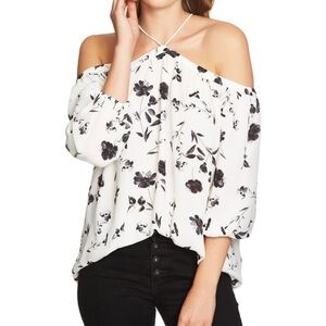 1. State Black and White Blouse